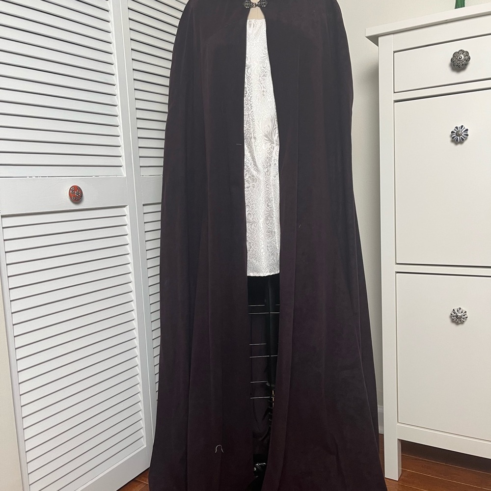 Dark Purple Cape with Hood